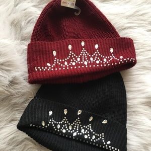 NWT!! 2 Beanies with rhinestones